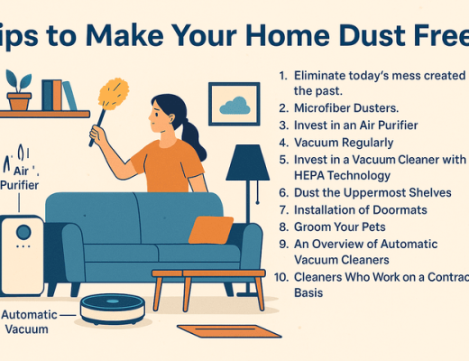 Tips to Make Your Home Dust Free With Some Easy Steps