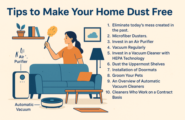 Tips to Make Your Home Dust Free With Some Easy Steps