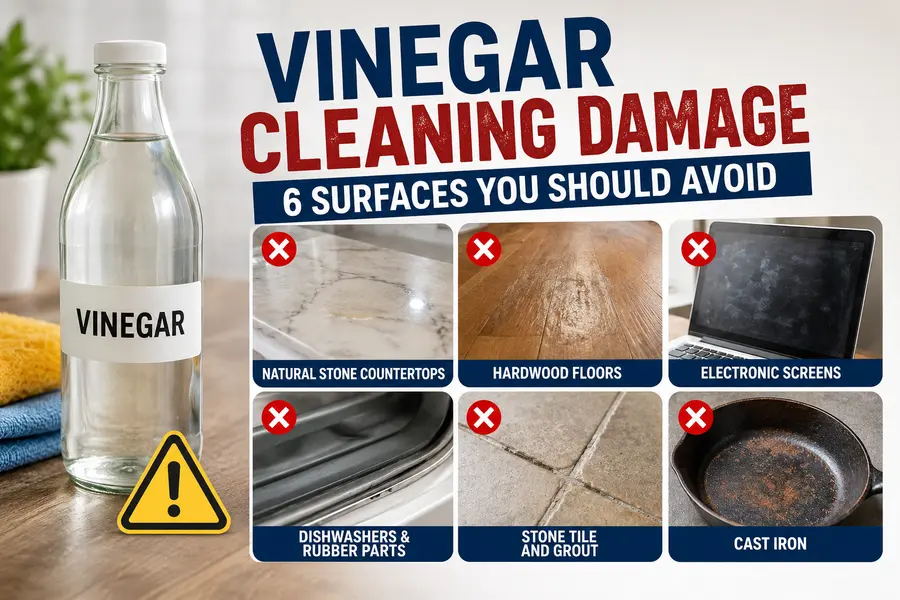 vinegar cleaning damage 6 surfaces you should avoid